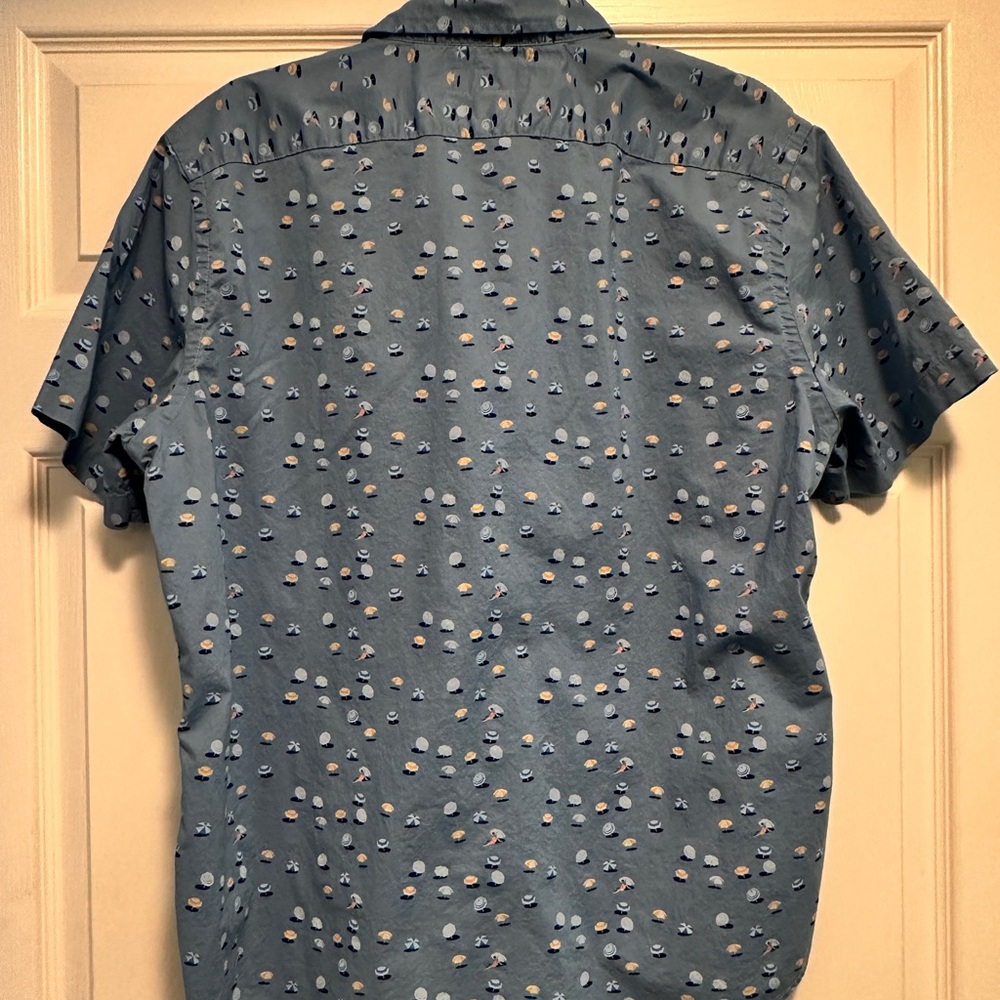 Banana Republic Men's Blue Patterned Casual Shirt - Picture 3 of 5